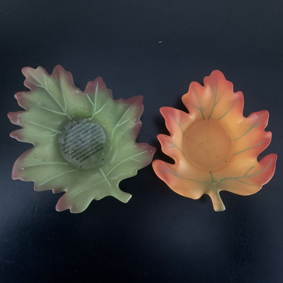 PartyLite Whispering Leaves Candle Holders Fall Autumn 6 Pieces Bisque oak maple - Picture 13 of 16